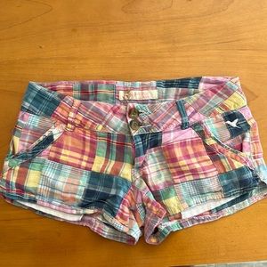 Plaid shorts, very soft and light.